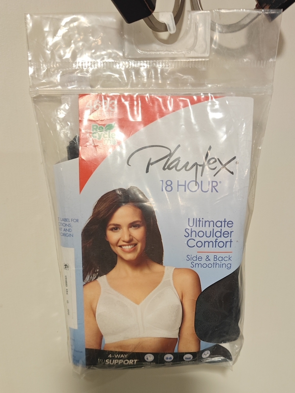 Playtex 18 Hour Ultimate Shoulder Comfort Bra - White and Black